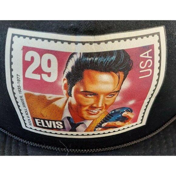 Elvis Stamp Baseball Trucker Hat Cap Adjustable Snapback Gold Medal Headwear - Picture 9 of 9